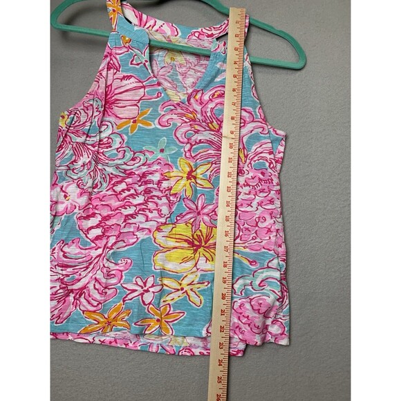 Lilly Pulitzer Top Womans Size Small Multicolor Arya Tank Top Beach Travel - Picture 7 of 7